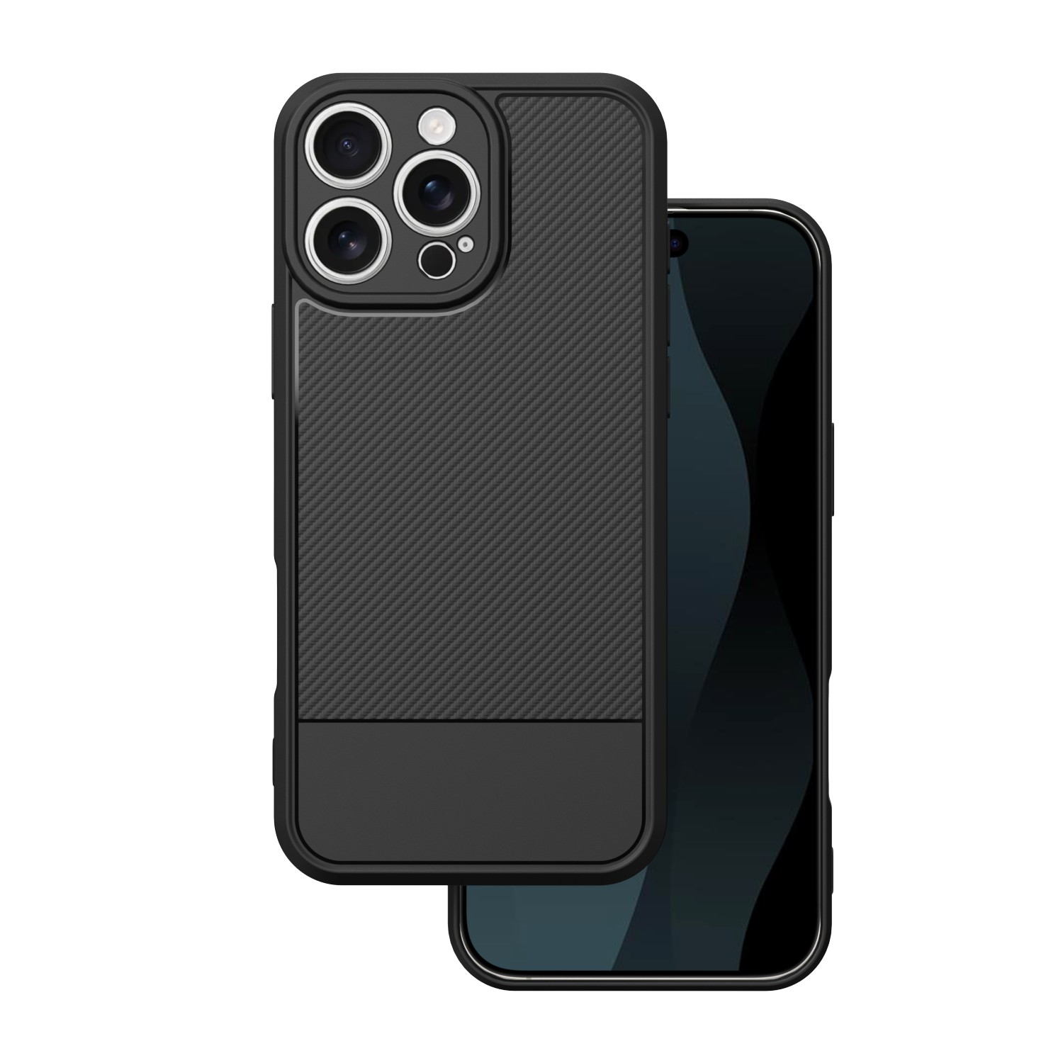 TFO Jednoduché uhlíkové puzdro pre iPhone 16 Pro Max 6,9" čierne