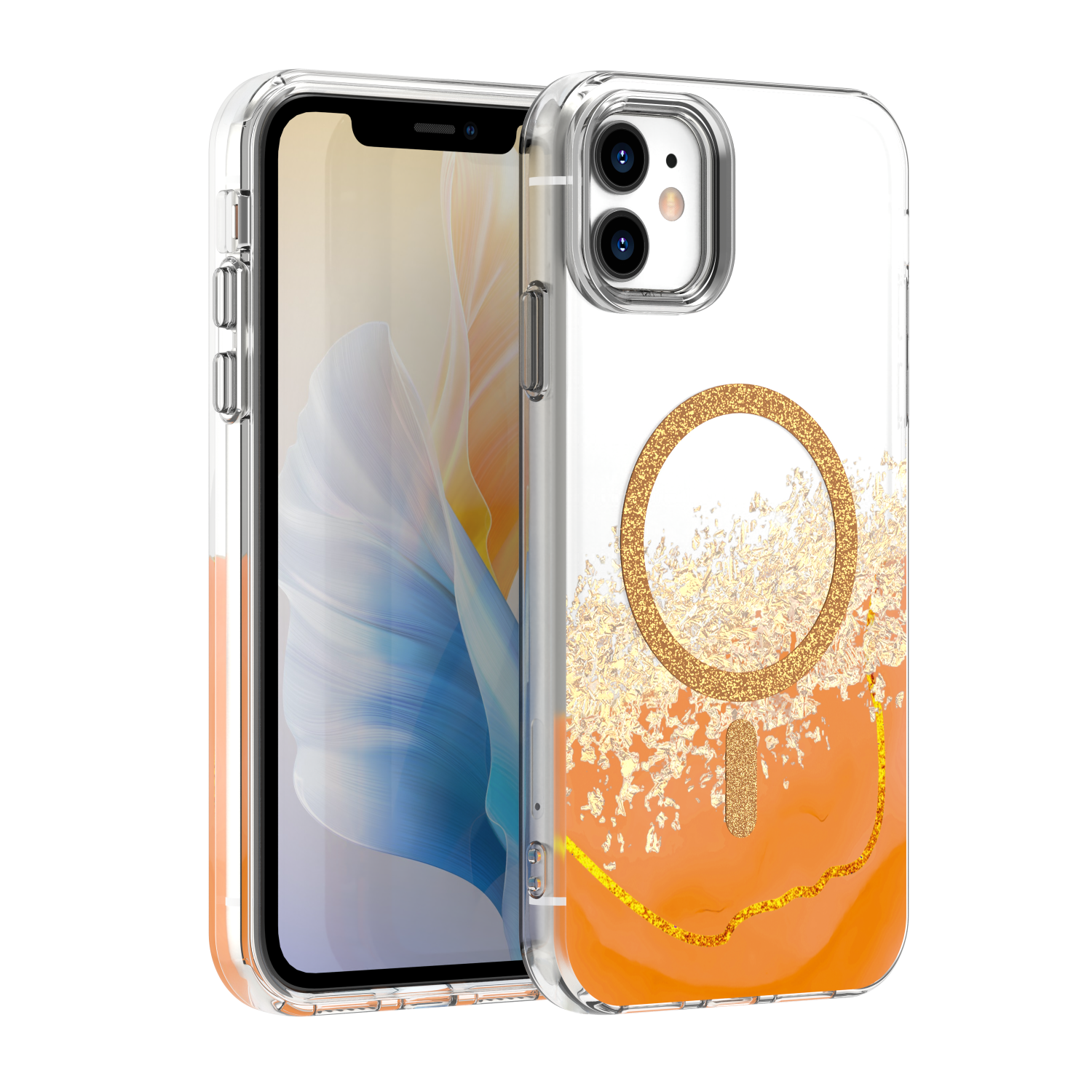 TFO Puzdro Epoxy Mag pre iPhone 11 oranžová