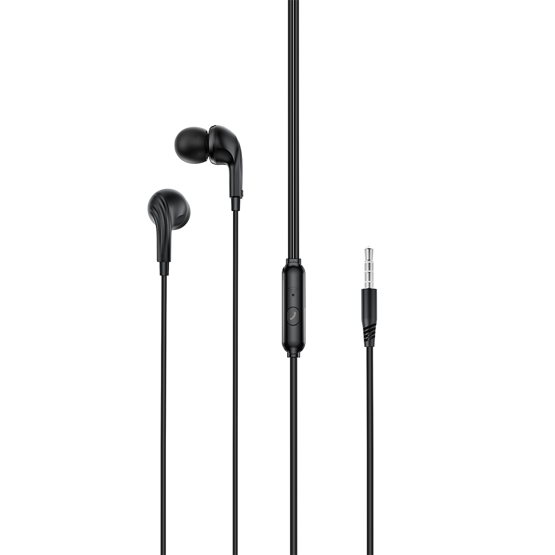 XO drôtové slúchadlá EP86 jack 3,5 mm čierne EP86