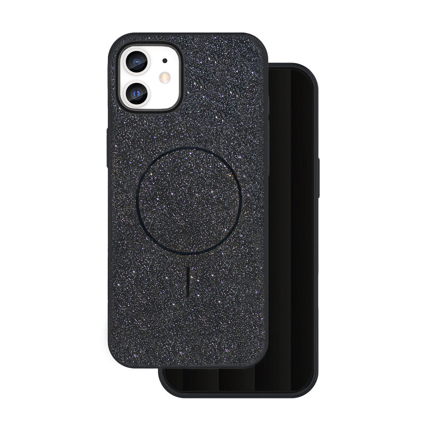 TFO Tenké trblietavé Mag puzdro pre iPhone 11 čierna