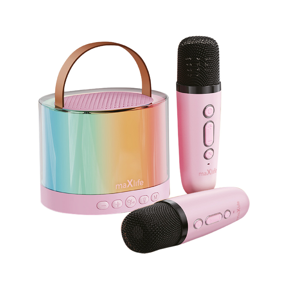Maxlife Bluetooth karaoke reproduktor MXKS-200 ružový