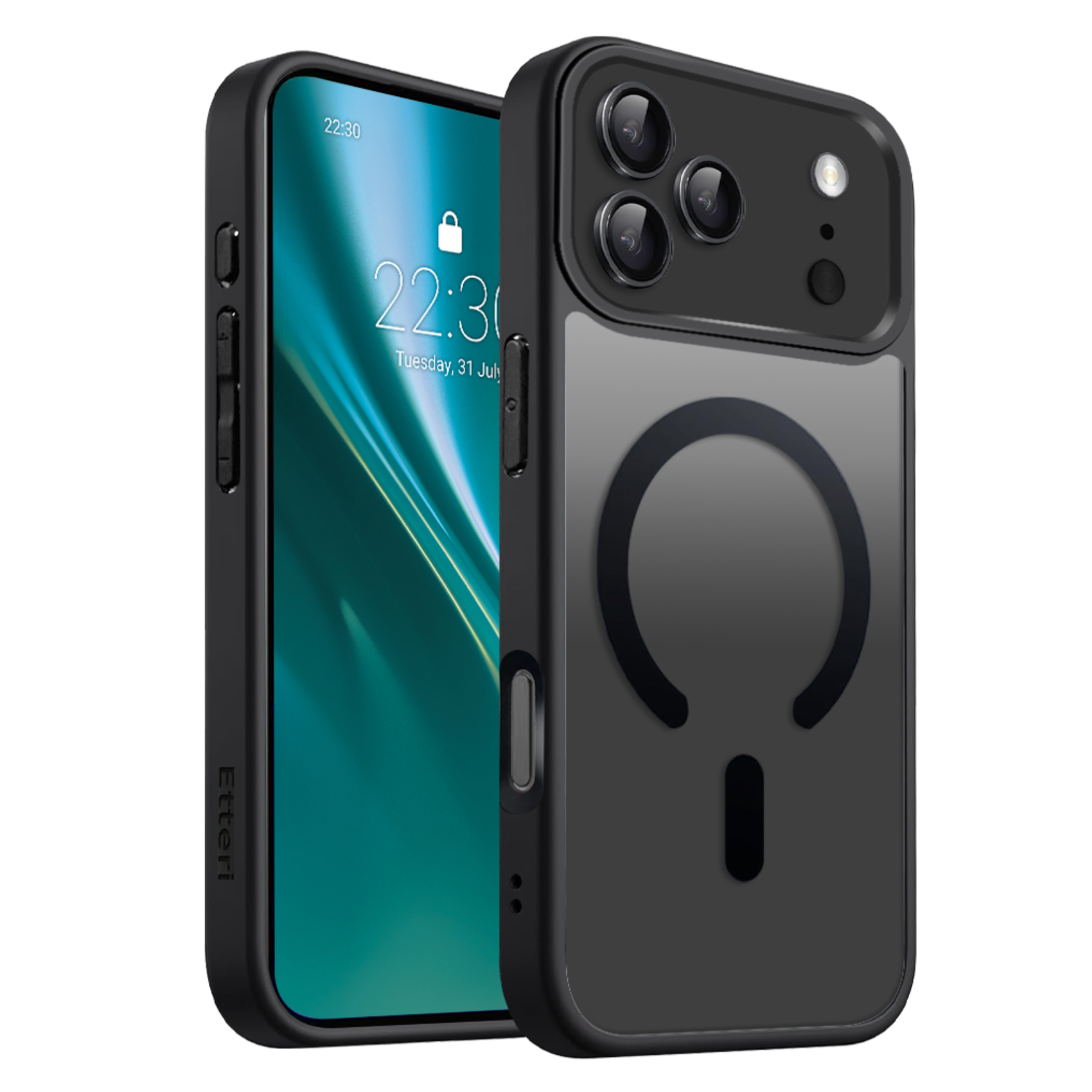 Puzdro Etteri Matt Mag pre iPhone 17 Pro Max / 18 Pro Max čierne