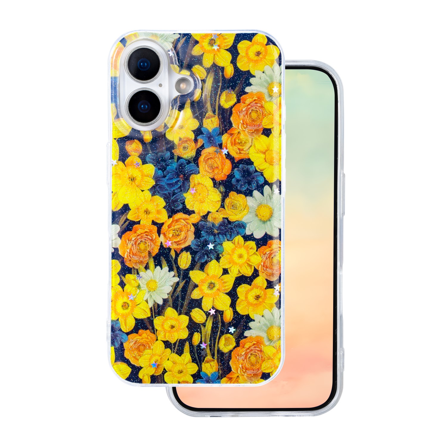 TFO Puzdro Glow Glam pre iPhone 16 6,1" oranžové