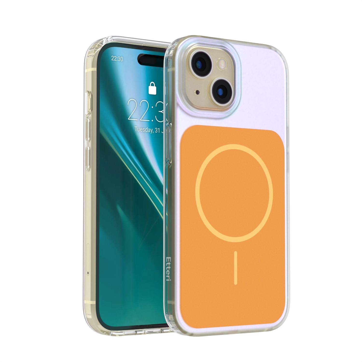 Obal Etteri Hidden Pearl pre iPhone 15 6,1" oranžový