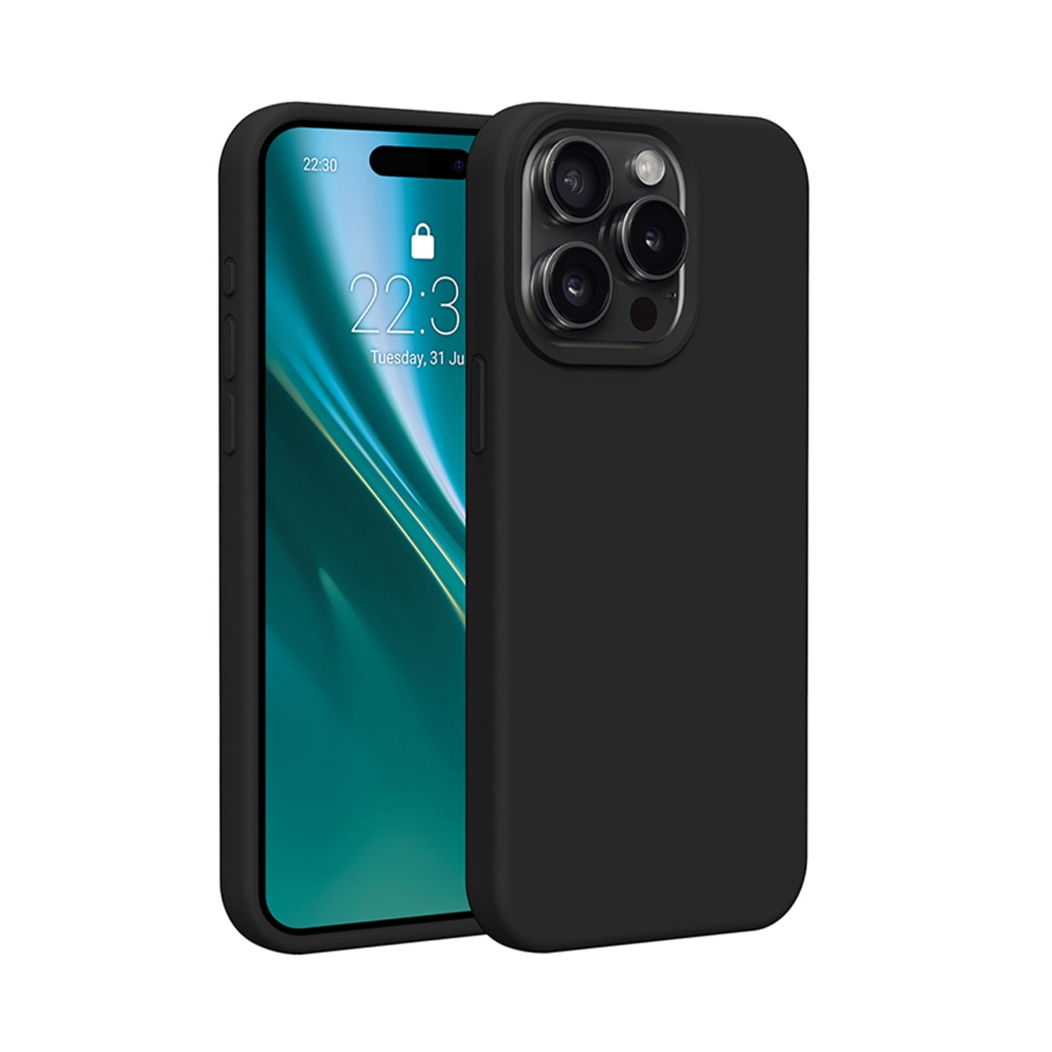 Obal Etteri Silicone pre iPhone 15 Pro Max 6,7" čierna