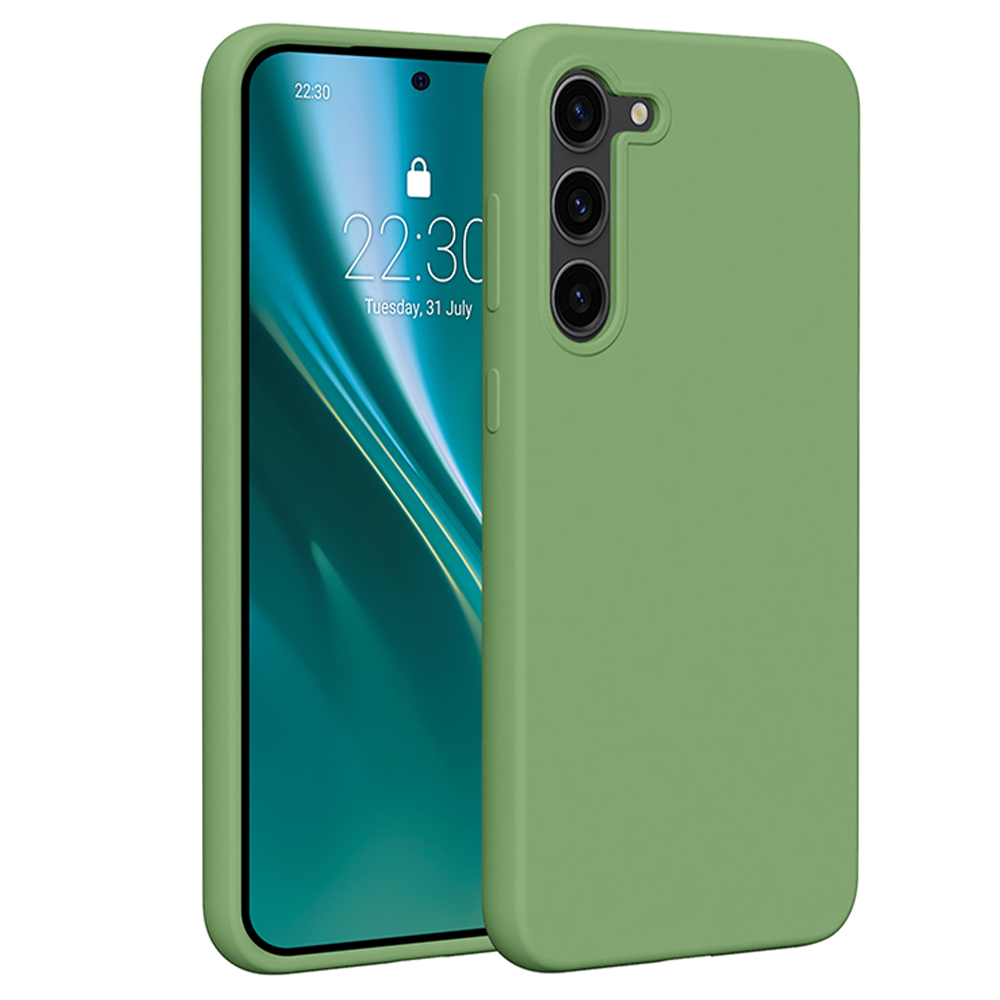 Puzdro Etteri Silicone pre Samsung Galaxy S23 Plus svetlozelená