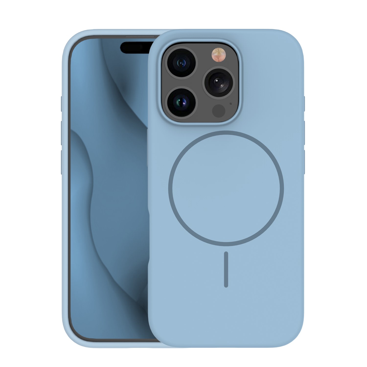 TFO Silikónové Thin Mag puzdro pre iPhone 17 Air svetlo modré