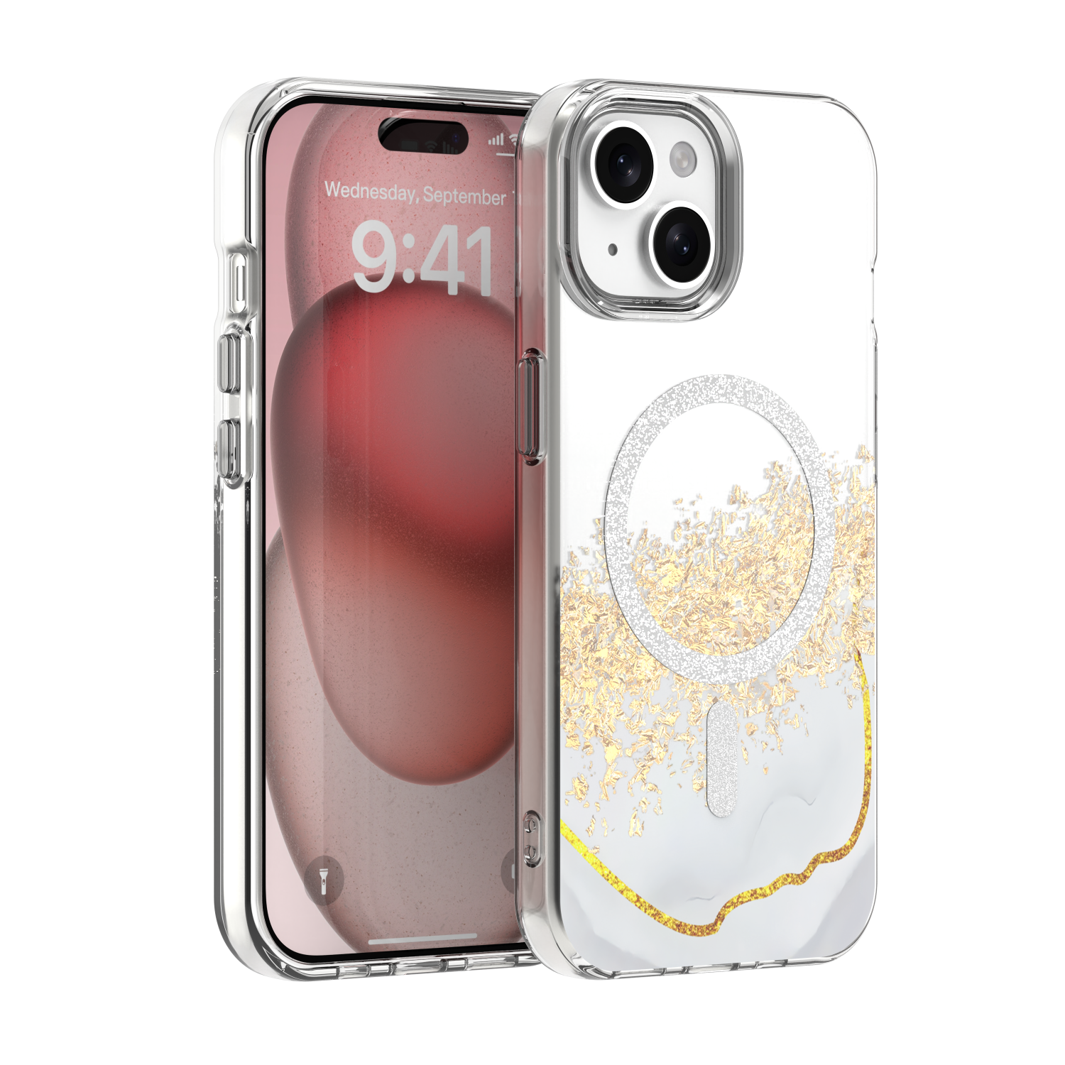 TFO Puzdro Epoxy Mag pre iPhone 15 6,1" biele