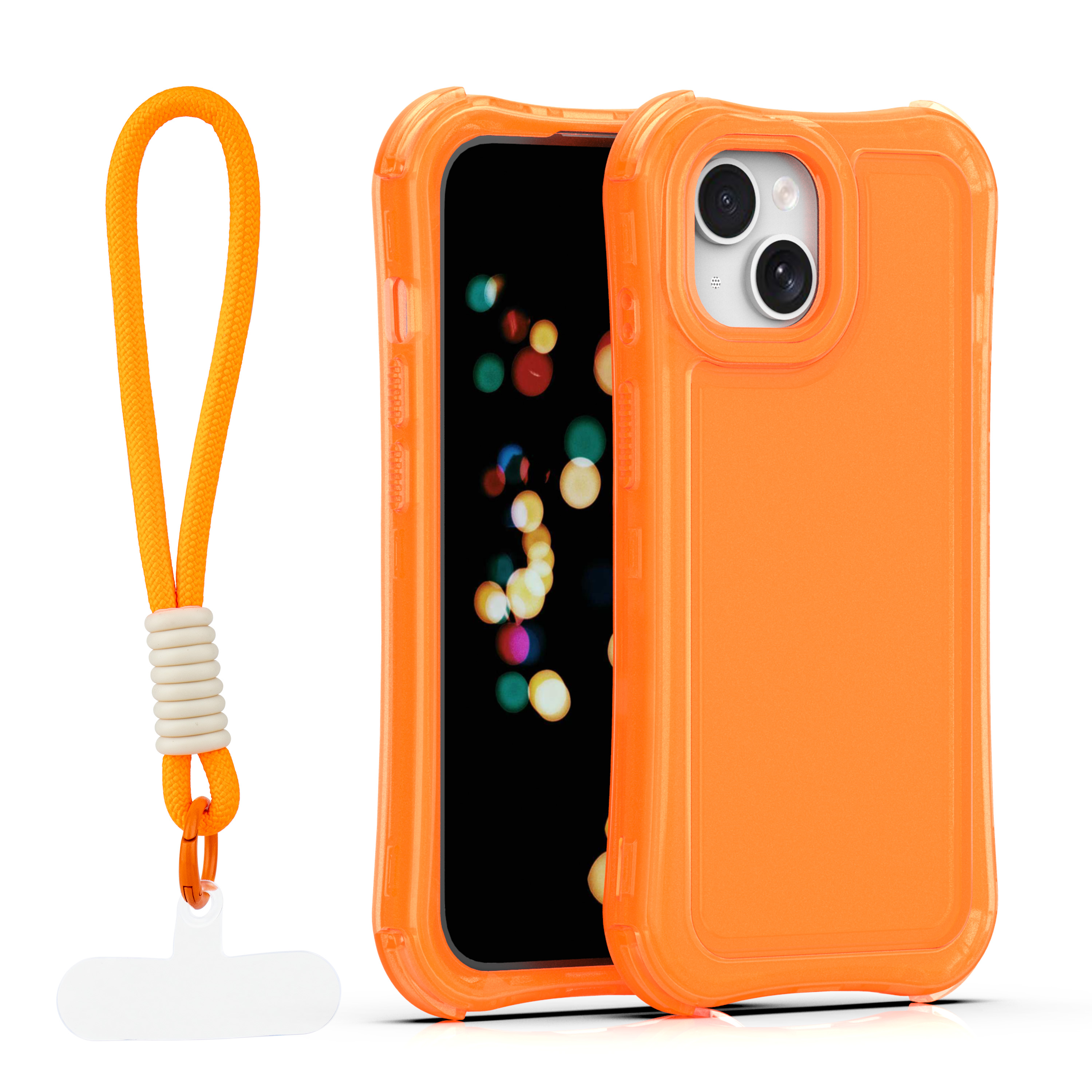 TFO Puzdro Safepop s popruhom pre iPhone 15 6,1" oranžové