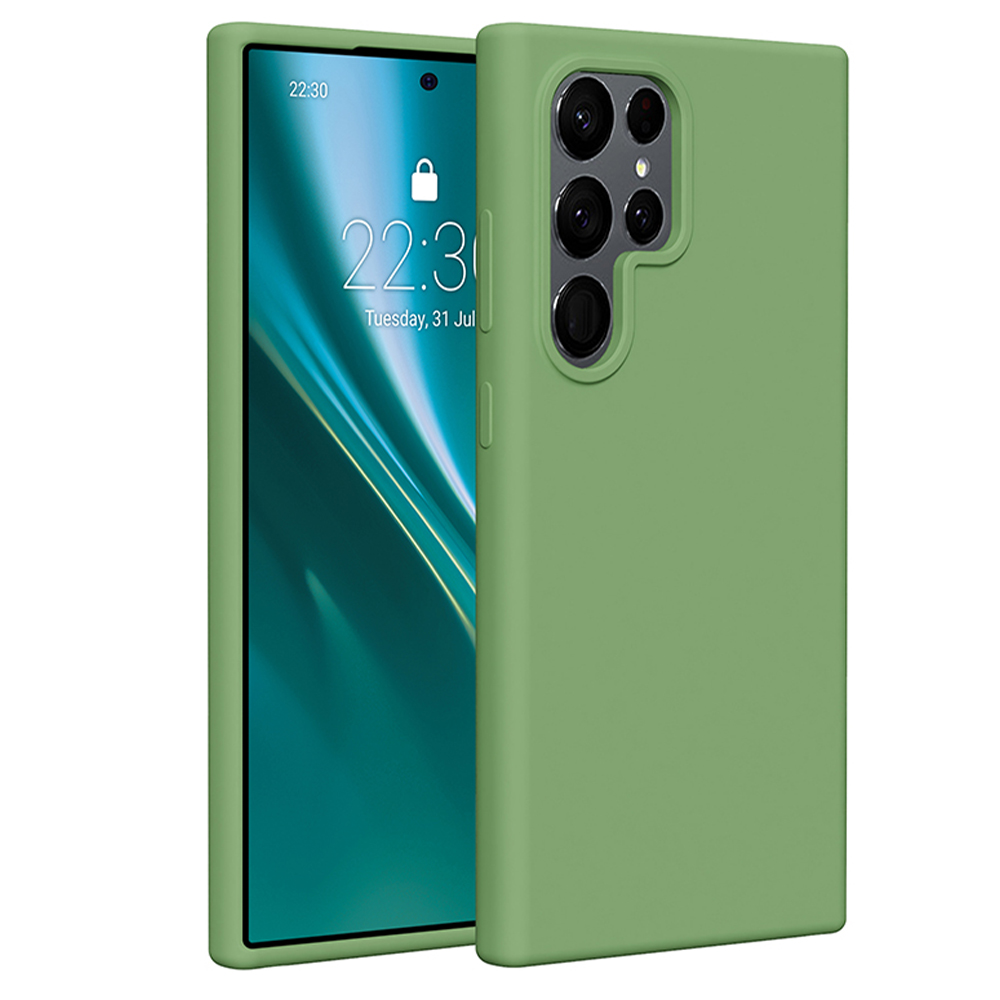Etteri Silikónové puzdro pre Samsung Galaxy S24 Ultra svetlozelená