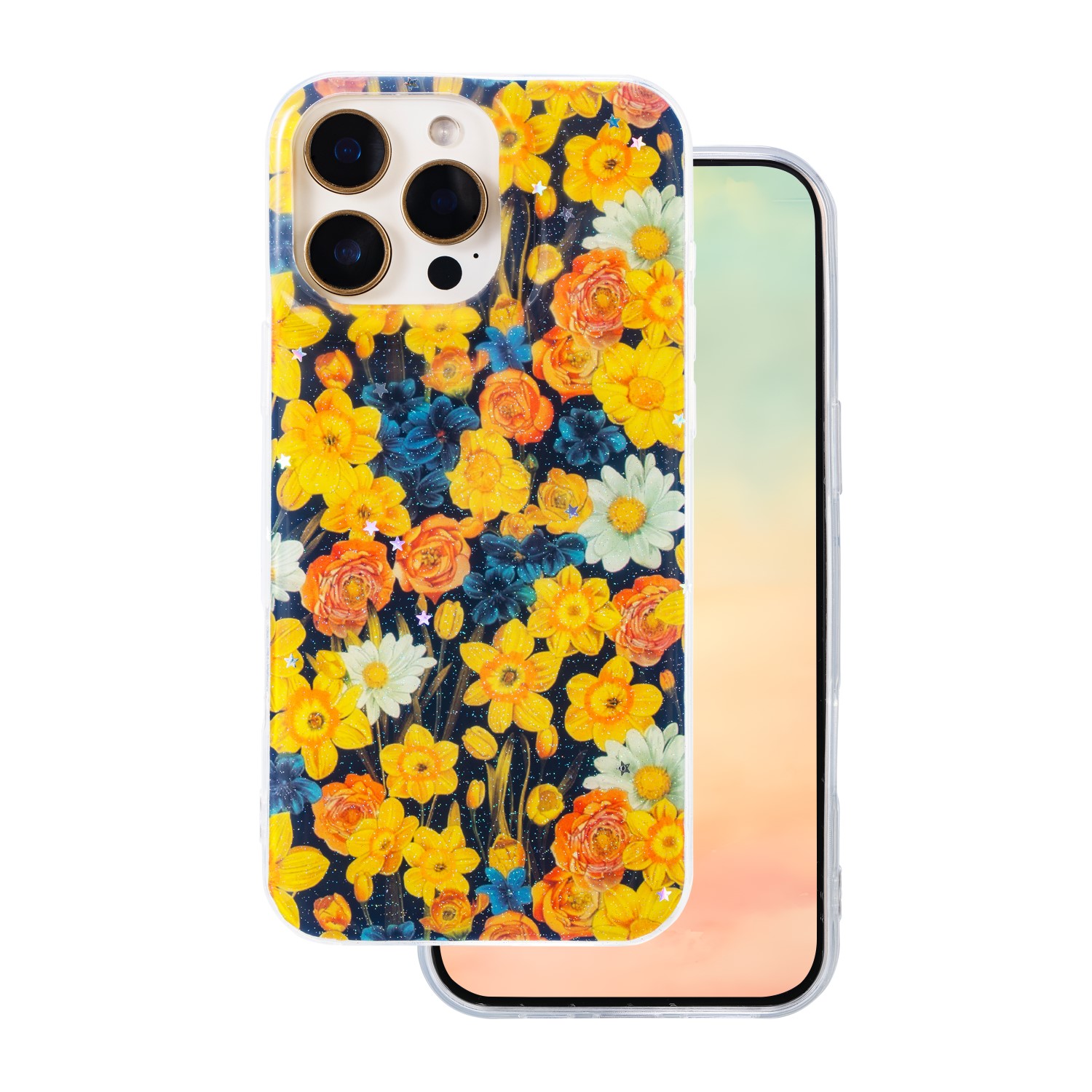 TFO Púzdro Glow Glam pre iPhone 15 Pro 6,1" oranžová