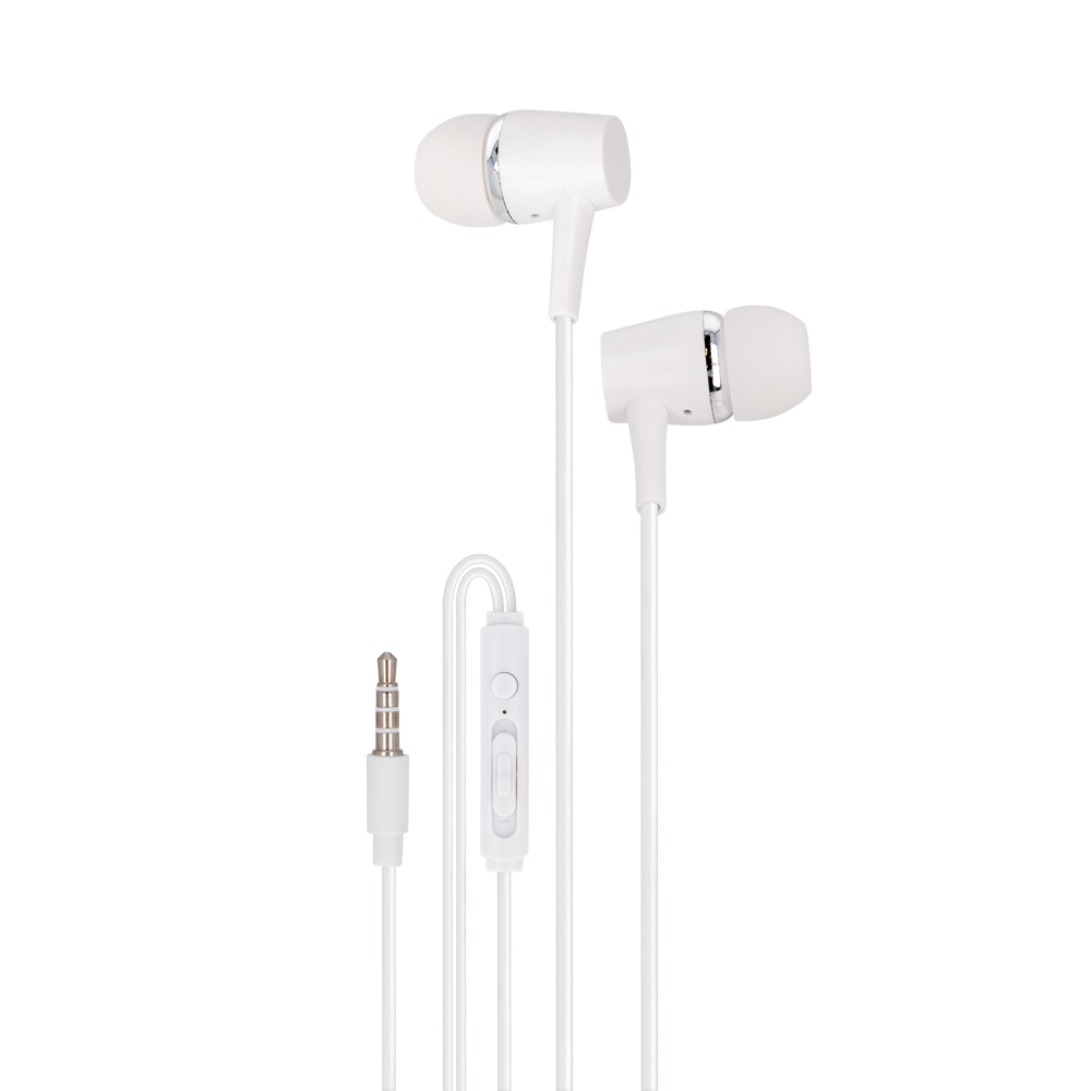 Káblové slúchadlá Maxlife MXEP-02 jack 3,5mm biele OEM001607