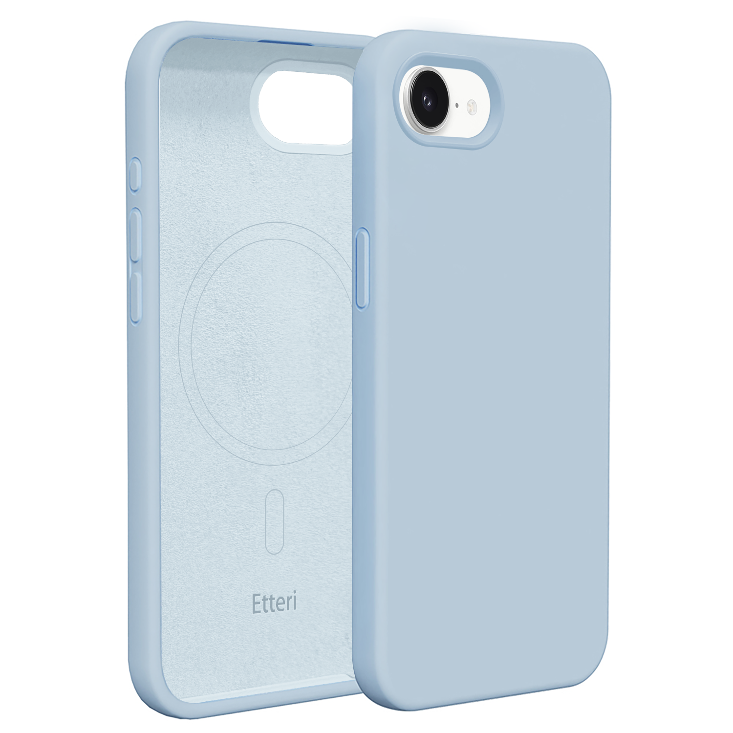 Etteri Silicone Mag puzdro pre iPhone 16e / 17e svetlomodré