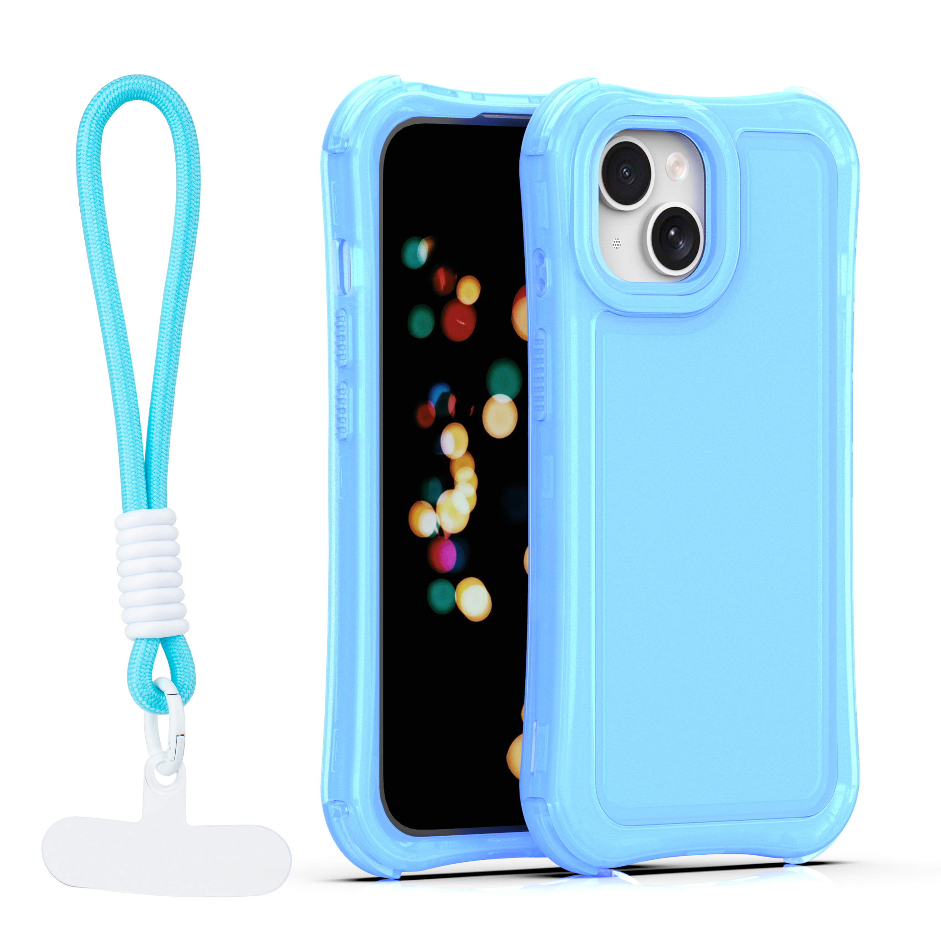 TFO Puzdro Safepop s popruhom pre iPhone 15 6,1" modrá