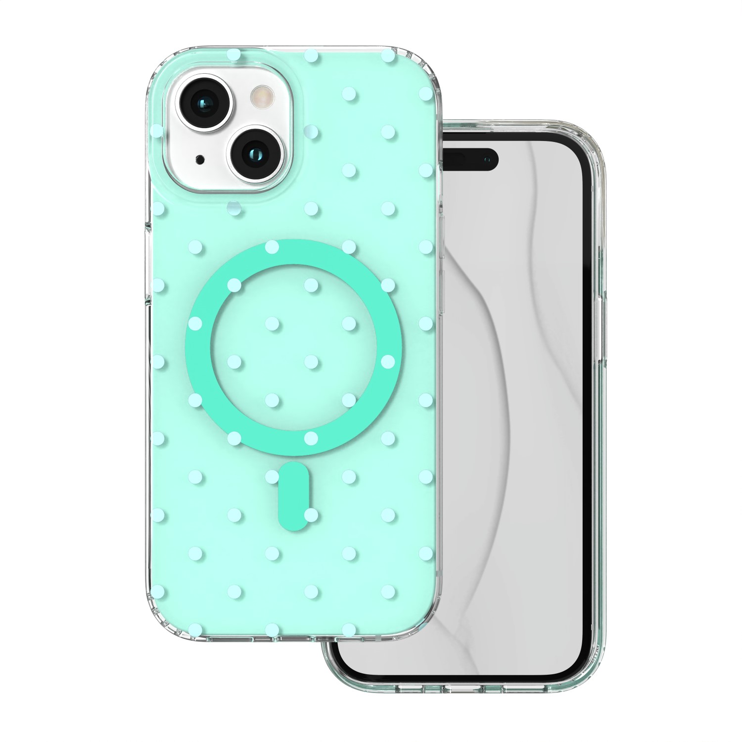 TFO Puzdro Bubble Dots Mag pre iPhone 15 6,1" zelené