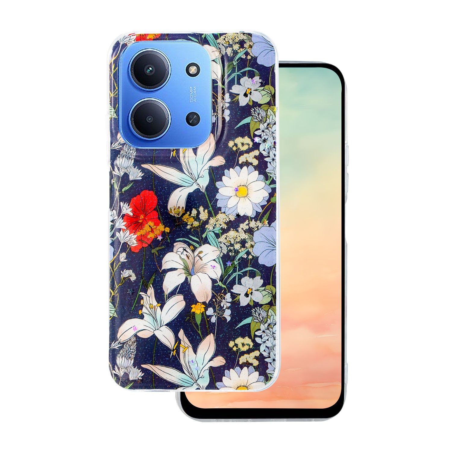 TFO Glow Glam kryt pre Xiaomi Redmi 15C 4G EU / 15C 5G EU (173.16 x 81.06 x 8.2 mm) modrý