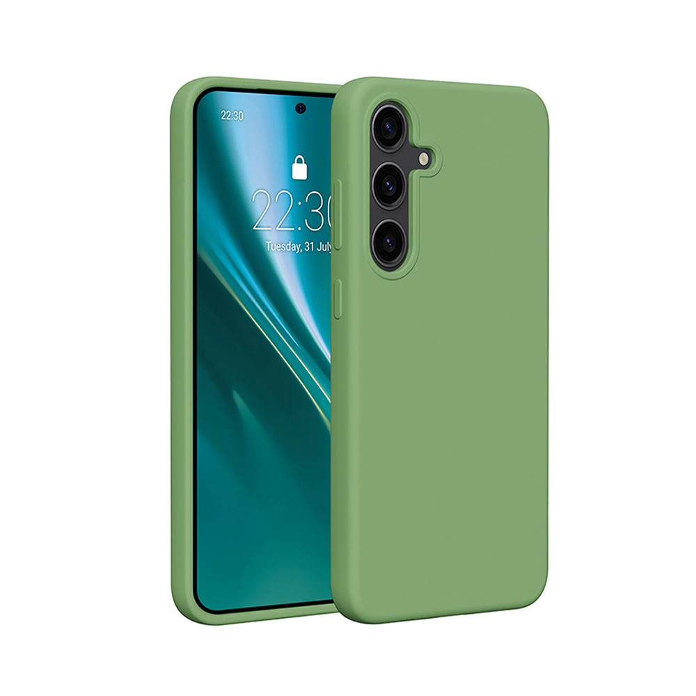 Puzdro Etteri Silicone pre Samsung Galaxy S25 Plus svetlozelené