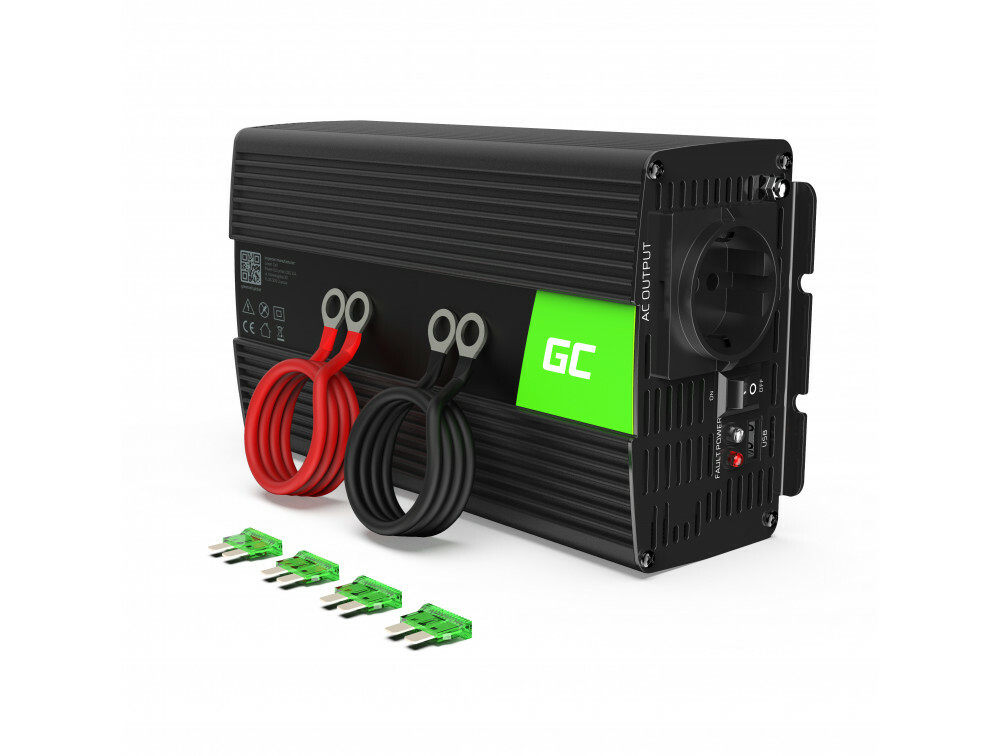 Green Cell INV23 automobilový menič napätia 24V to 230V, 1000W