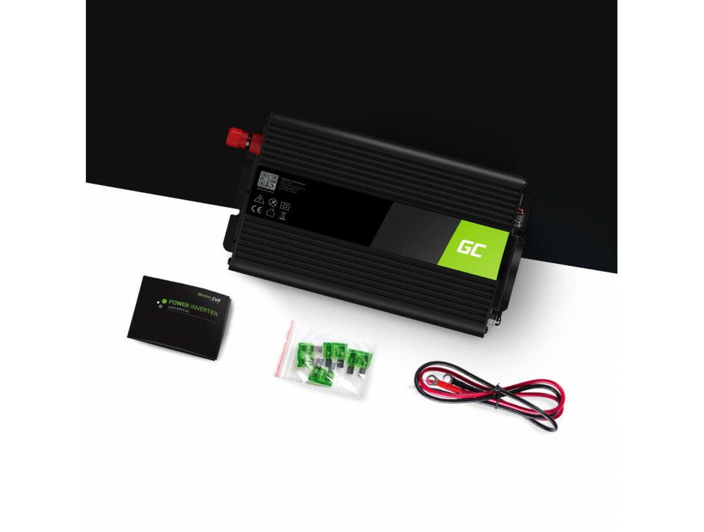 Green Cell INV09 automobilový menič napätia 12V to 230V, 1000W/2000W
