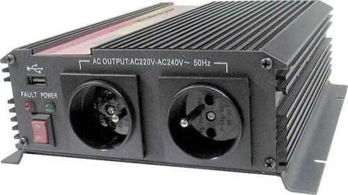 Menič napätia Carspa CAR1KU-24 24V/230V+USB 1000W, modifikovaná sínus
