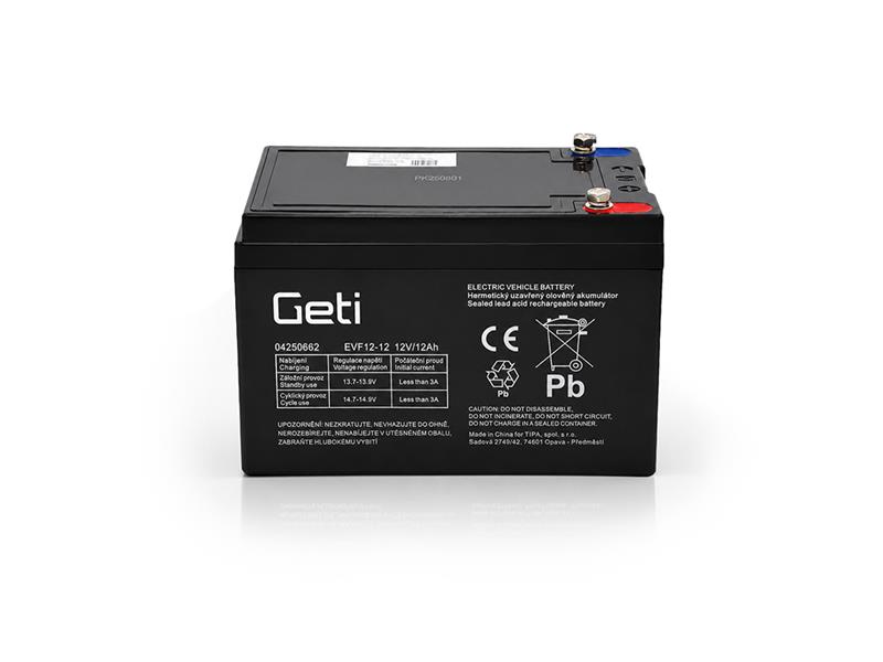 Olovená batéria 12V 12Ah GETI pre elektromotory