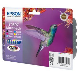 EPSON 6-balení - 44.4 ml - černá, žlutá, azurová, purpurová, světlá fialová, světle azurová - originální - blistr - inkoustová cartridge - pro Stylus…