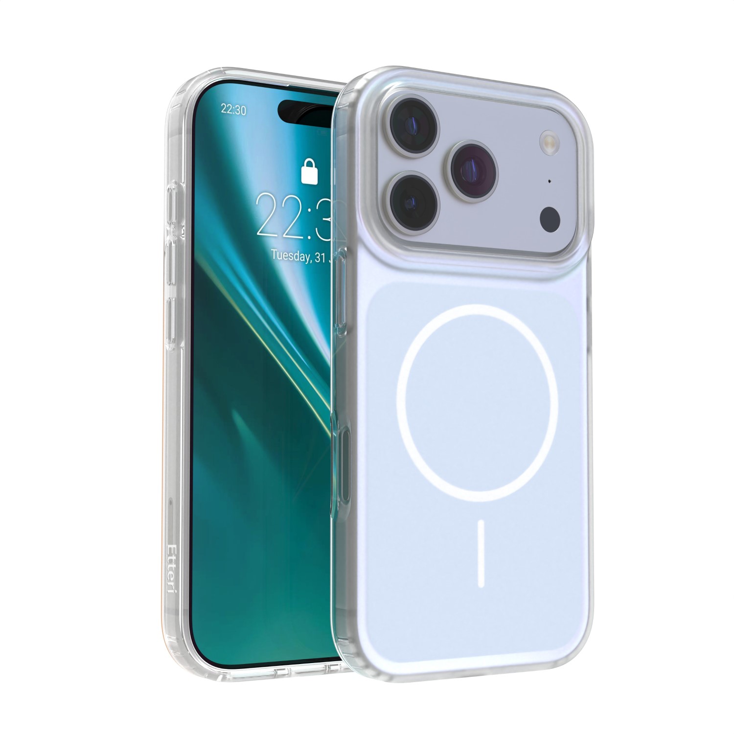 Etteri Hidden Pearl puzdro pre iPhone 17 Pro / 18 Pro 6,3" svetlo modrá