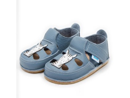 Dodo Shoes Zebra / Baby Blue - Sandálky