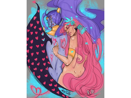 Aphromeg - In love with love print