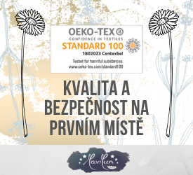 Öeko-tex Standard 100 je certifikát kvality a bezpečnosti pro výrobka pro děti do 3 let. Kvalita a bezpečnost je pro nás na prvním místě!