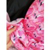 NEPADACÍ Deka do kočárků plameňáci / růžový glamour  bez výplně - letní verze nepadací deky
