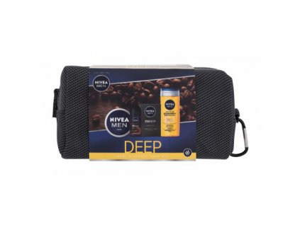 nivea men deep deep energy care kit darkova kazeta pro muze voda po holeni men deep 100 ml sprchovy gel men active energy 250 ml anti perspirant 388231