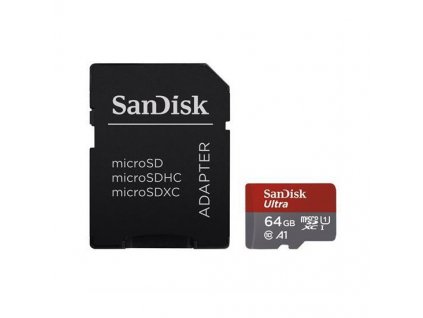 sandisk ultra microsdxc 64 gb 100 mb s a1 class 10 uhs i android adapter