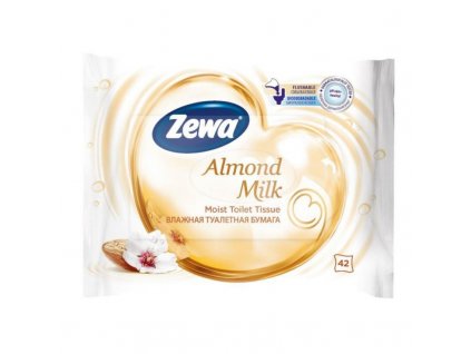 zewa almond milk vlhceny toaletni papir bily 42 ubrousku