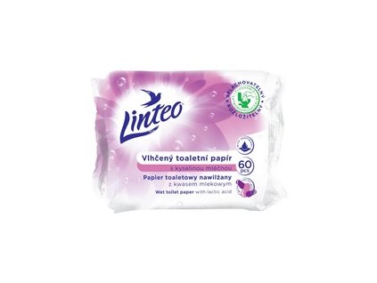 933016 Linteo vlhceny toaletni papir s kyselinou mlecnou 60 ks