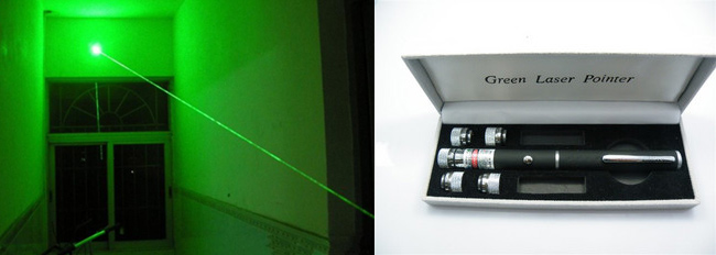 Zelený green laser - ukazovátko