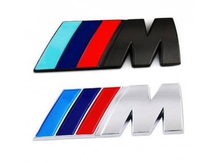 samolepka bmw m stribrna nebo cerna