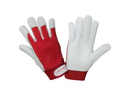 LAHTI PRO - RED pracovní rukavice kozinková useň - velikost 10 (blistr)