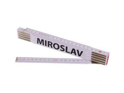 Metr skládací 2m MIROSLAV (PROFI,bílý,dřevo)