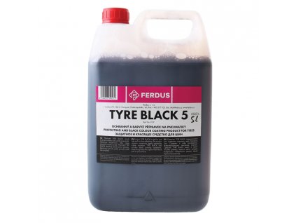 Ochranný a barvicí přípravek na pneumatiky- oživovač, černá barva na pneu TYRE BLACK5, 5 l