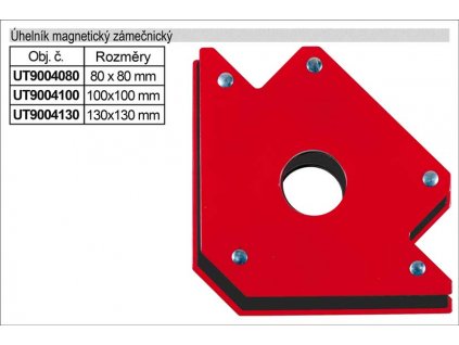 Úhelník magnetický 80x80mm UT9004080, ke svařování