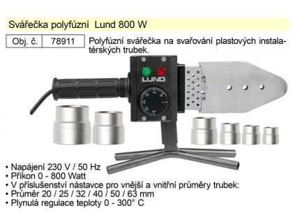 Svářečka polyfúzní Lund 800W TO-78911