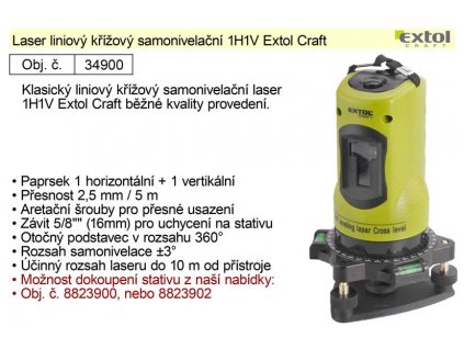 Liniový laser samonivelačn Extol Craft 1H1V