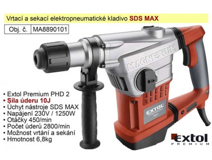 Kladivo vrtací a sekací SDS MAX Extol Premium 8890101