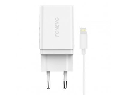 Rychlá nabíječka Foneng K300 1x USB 3A+ kabel USB Lightning