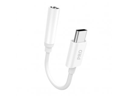 Adaptér Dudao L16CPro USB-C na jack 0,1 m (bílý)