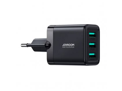 Wall charger Joyroom JR-TCN02, 3.4A 3xUSB (black)