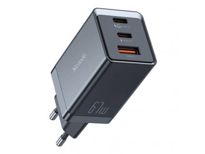 Mcdodo CH-1541 GaN wall charger, 2x USB-C, 1x USB, 67W (black)