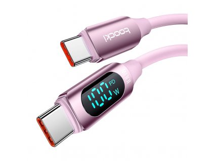 Cable USB-C to USB-C Toocki TXCTT1- XX04-B2, 2m, FC 100W (pink)