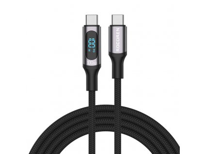 Fast Charging cable Rocoren Digital USB-C to USB-C, PD, 1m (grey)